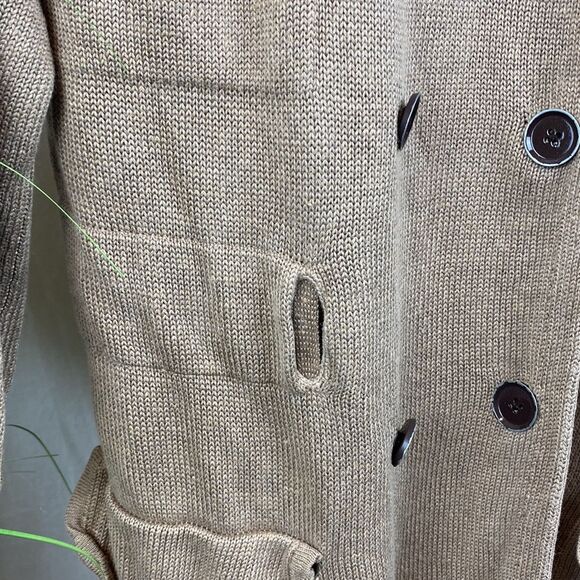 Phillip Lim 3.1 Tan Knit Utility Button Front Cardigan Sweater S - Picture 4 of 8